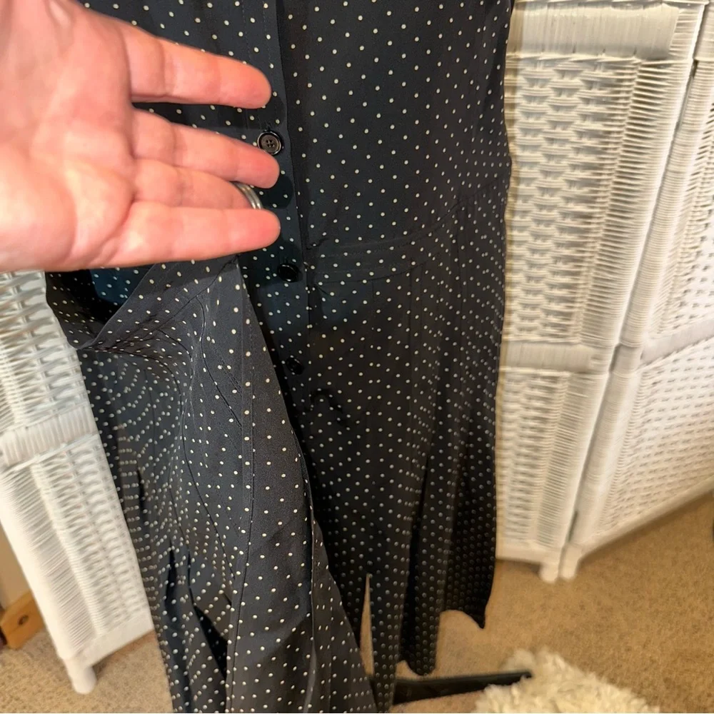 AKRIS punto Silk Polka Dot Sleeveless Dress size 12 - Picture 8 of 13